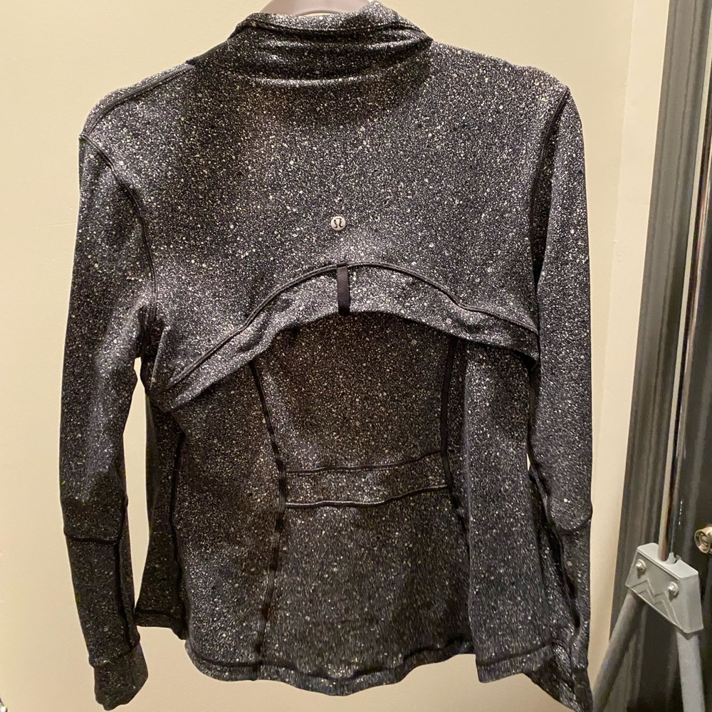 LULULEMON DEFINE JACKET NULU *LUMINESCE SPLATTER WHITE BLACK 10